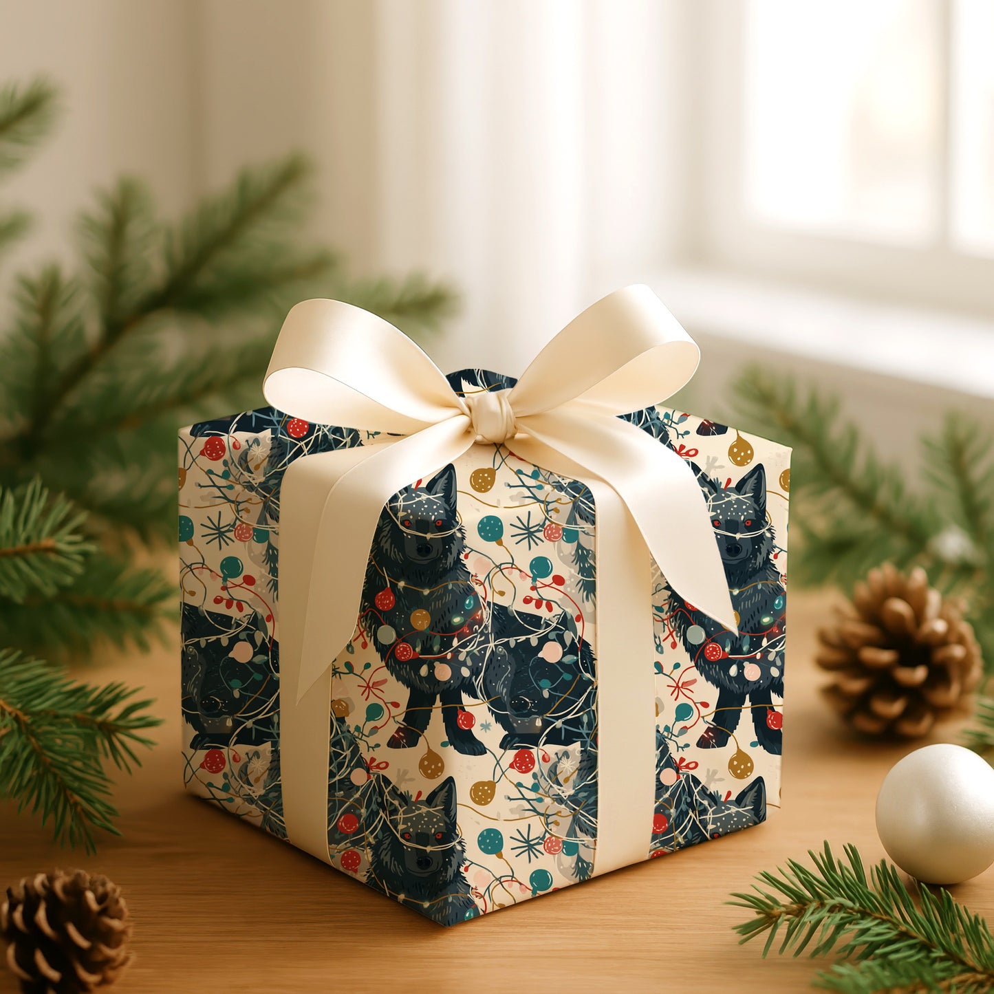 Dark Wolves Dancing Through Festive Nights