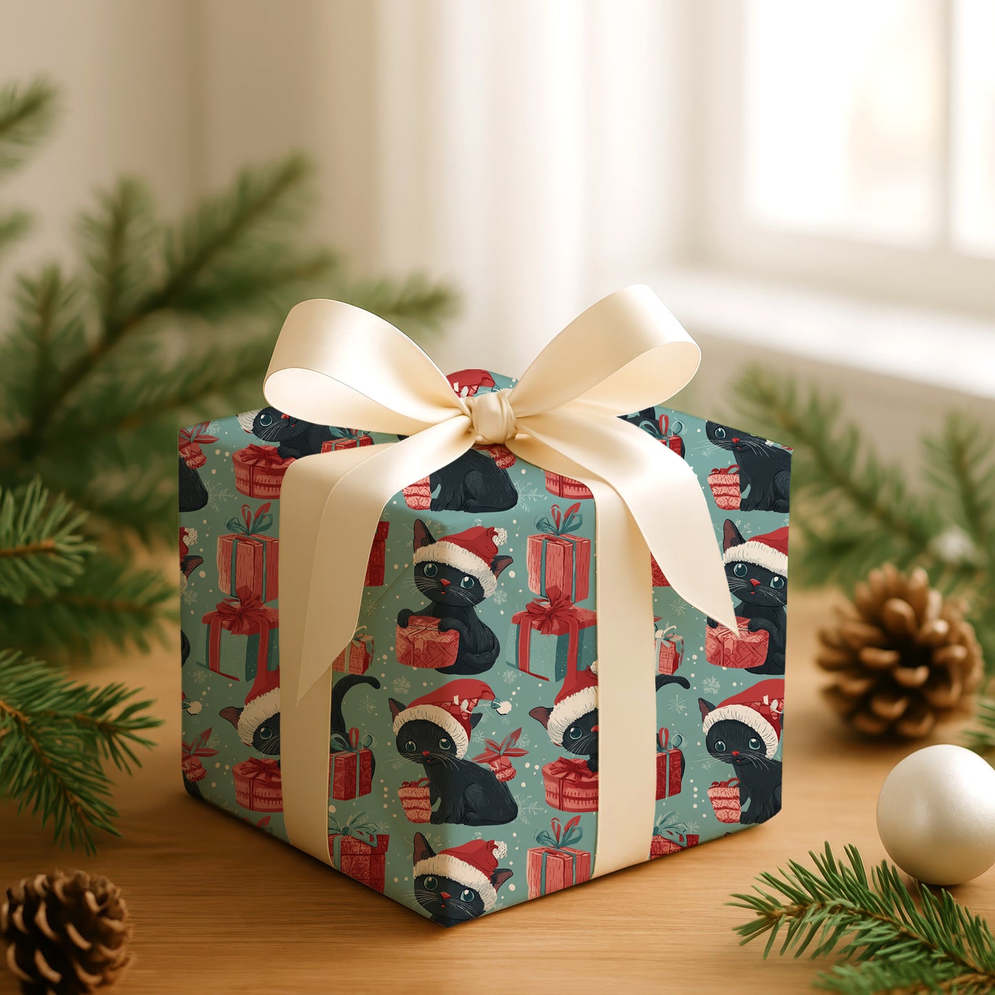 Mischievous Cats in Winter Wonderland