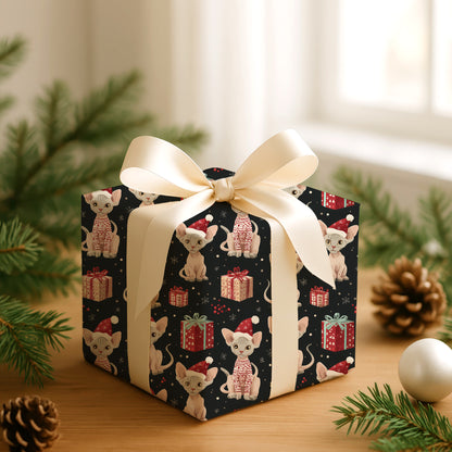 Mischievous Feline Yuletide Reverie