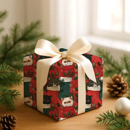 Cozy Cats in Christmas Stockings