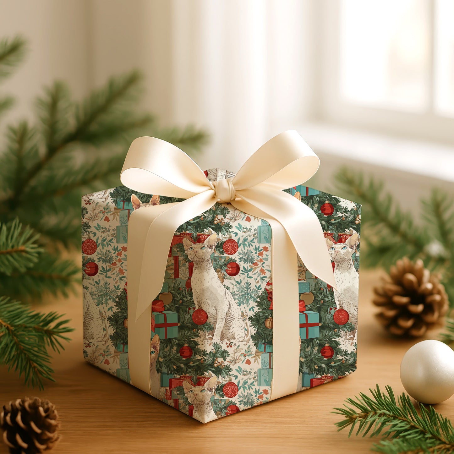 Regal Felines Amid Holiday Treasures