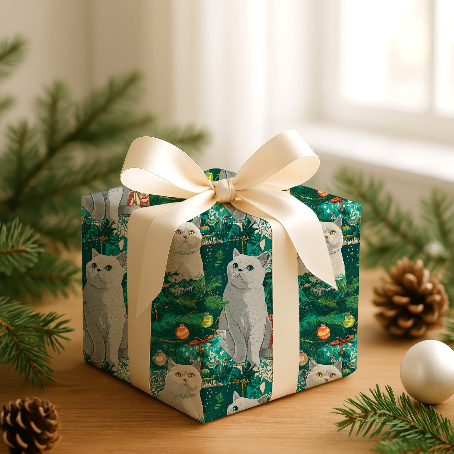 Festive Felines Among Evergreen Secrets