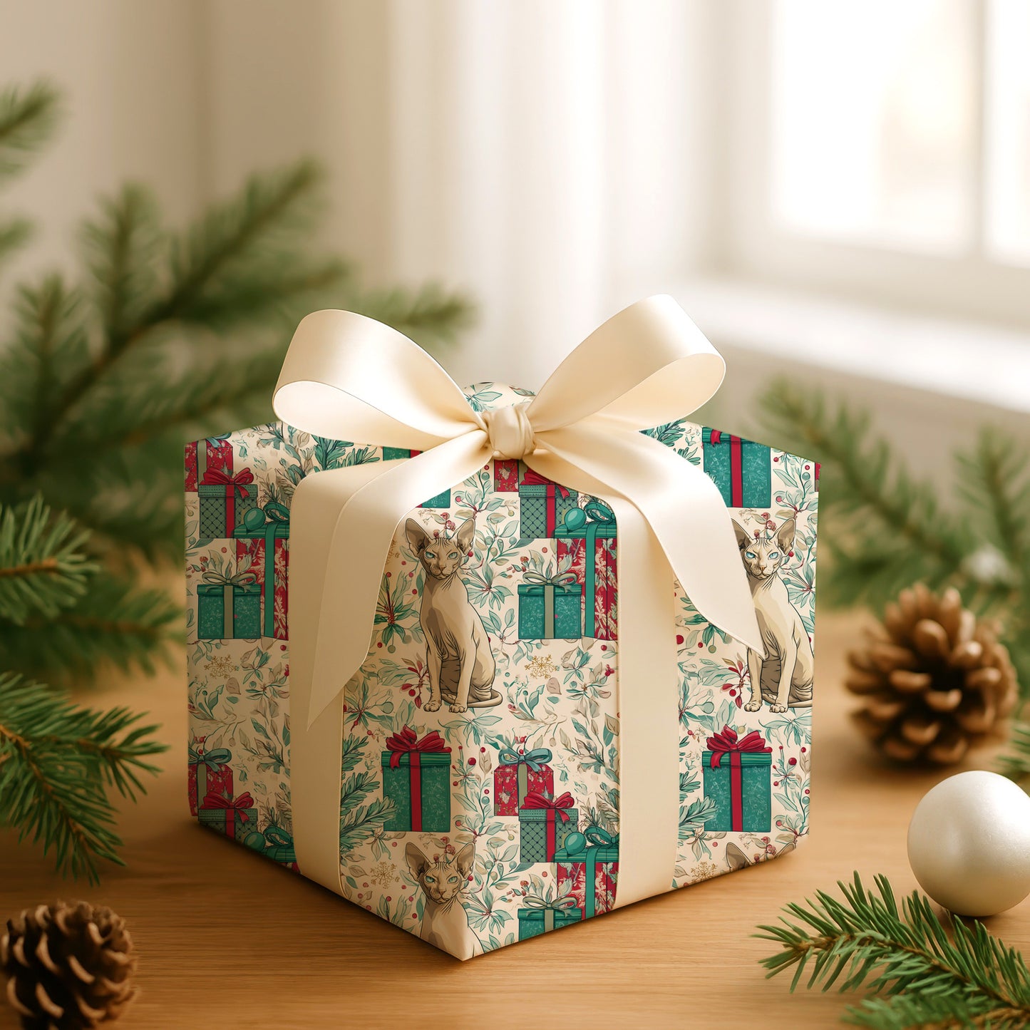 Curious Cat Unwraps Holiday Magic