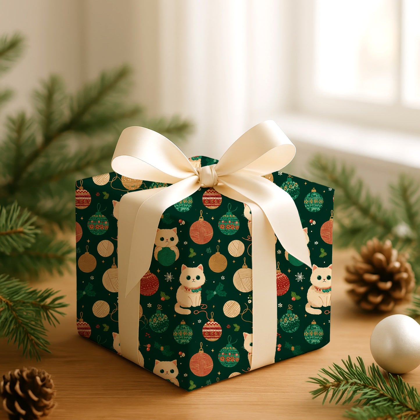 Kittens Play Among Holiday Ornaments