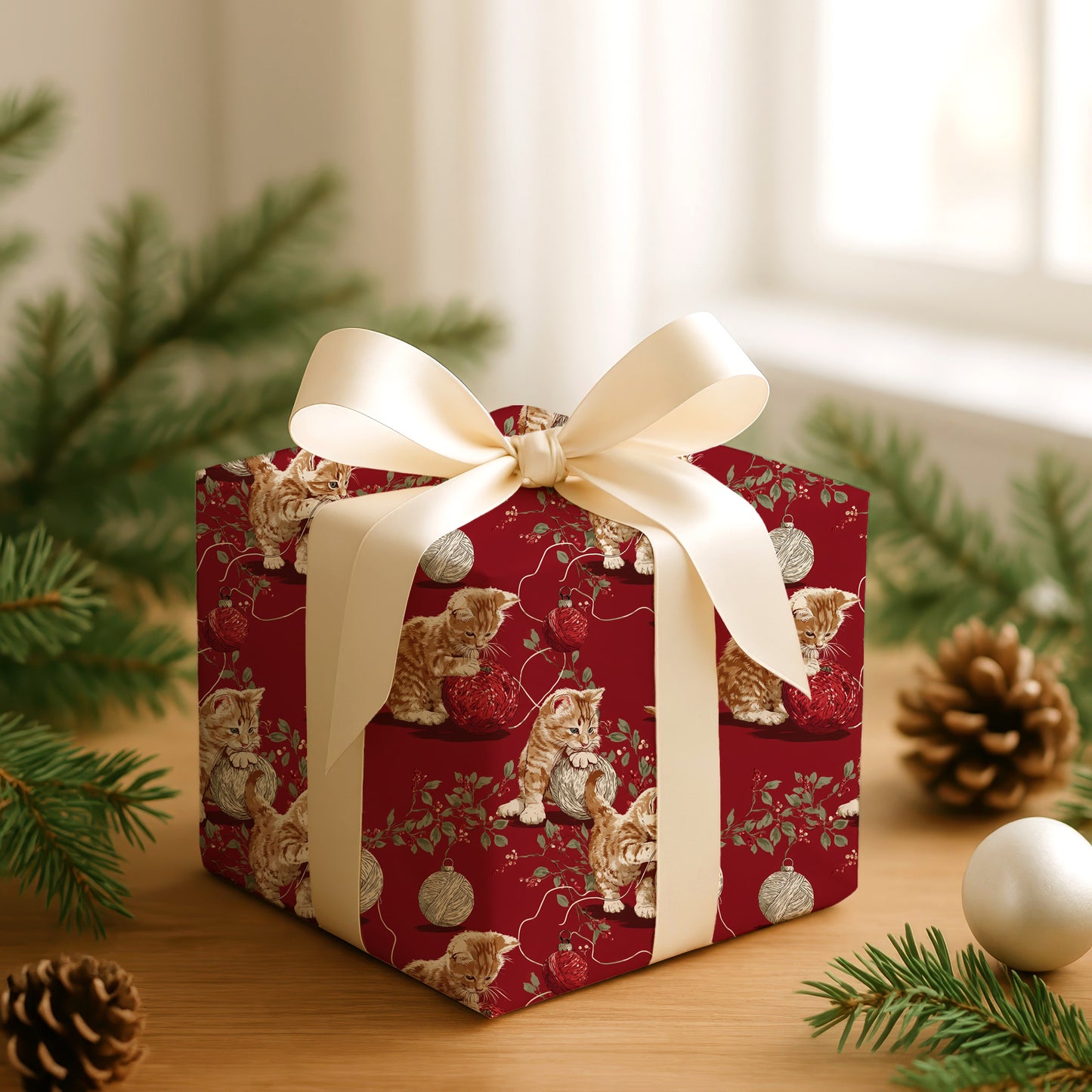 Playful Paws Unravel Christmas Cheer