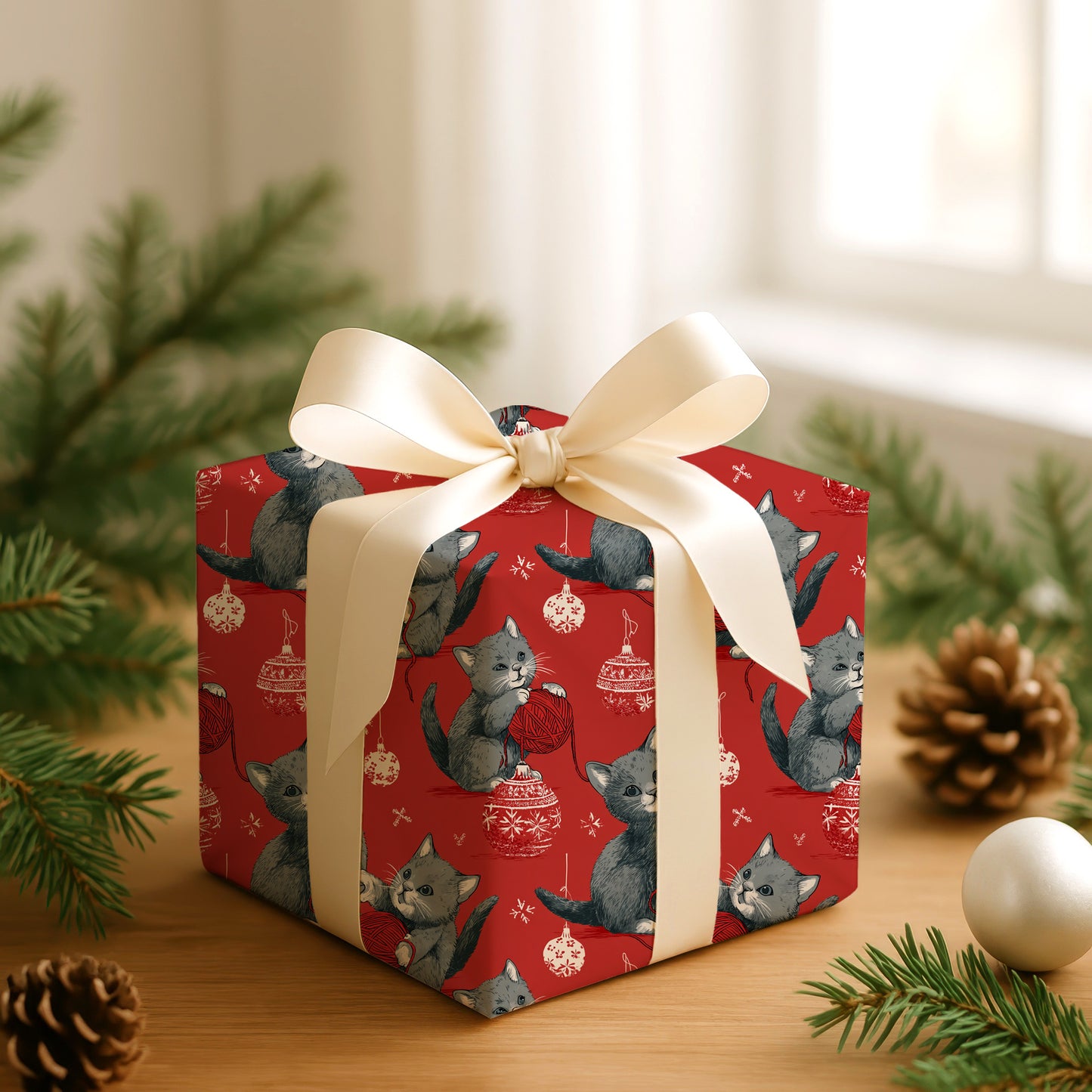 Playful Paws Unravel Christmas