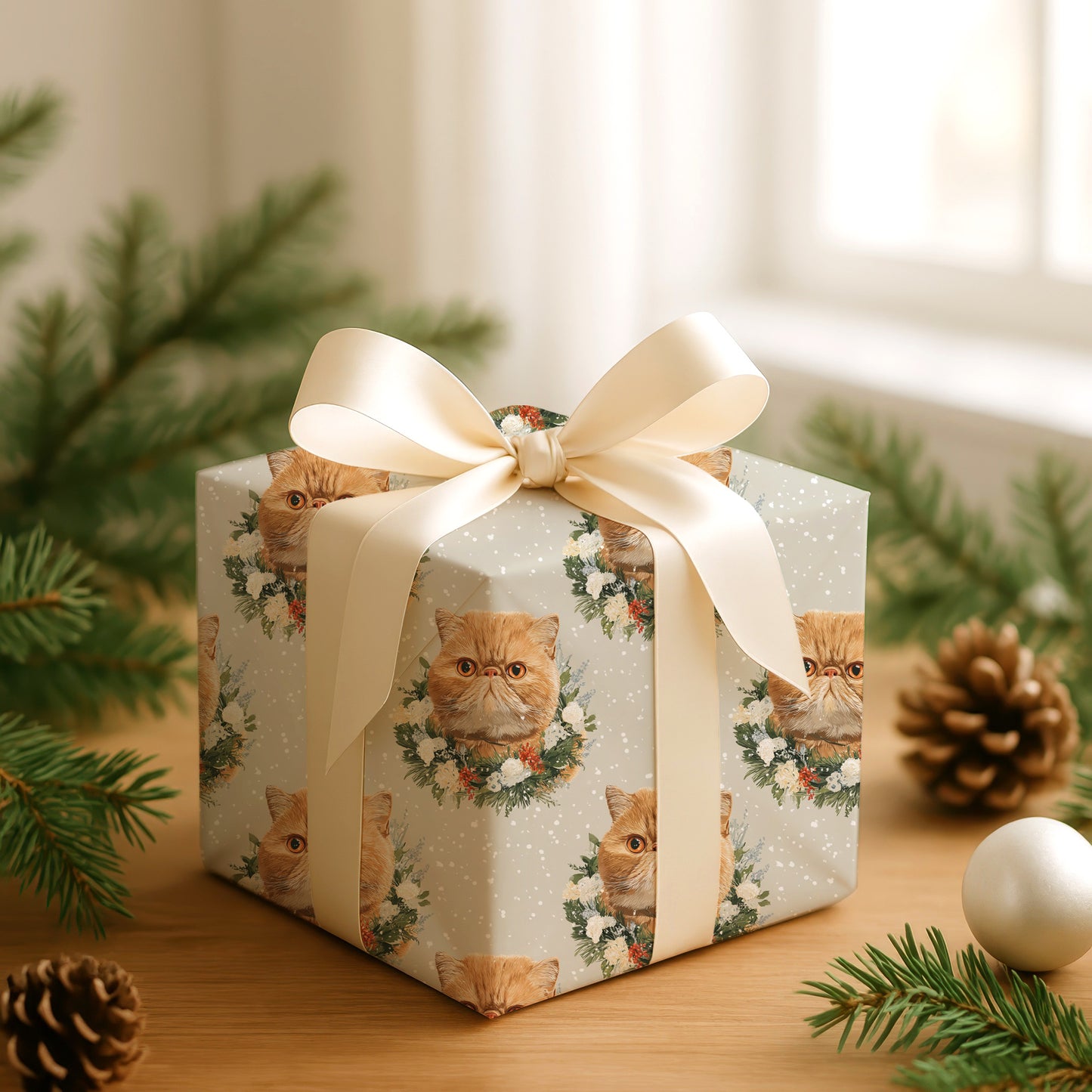 Ginger Cats Bloom Through Winter's Grace