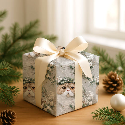 Soft Paws Among Winter Blossoms