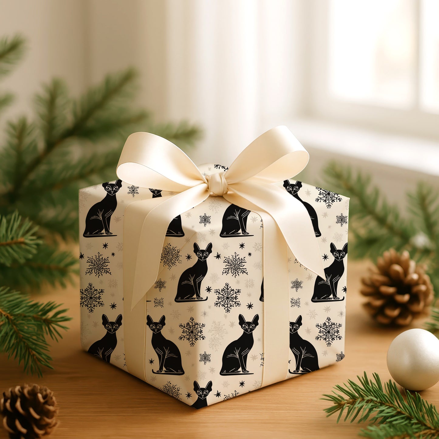 Winter's Feline Silhouettes