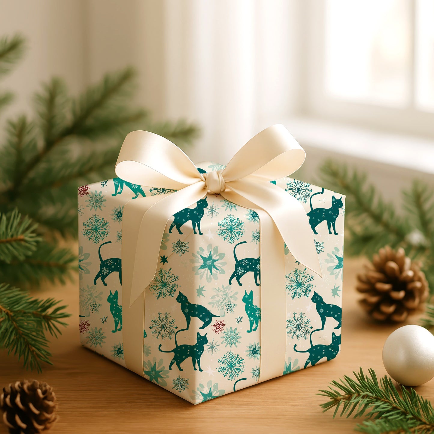 Feline Frost Dancing Through Stars