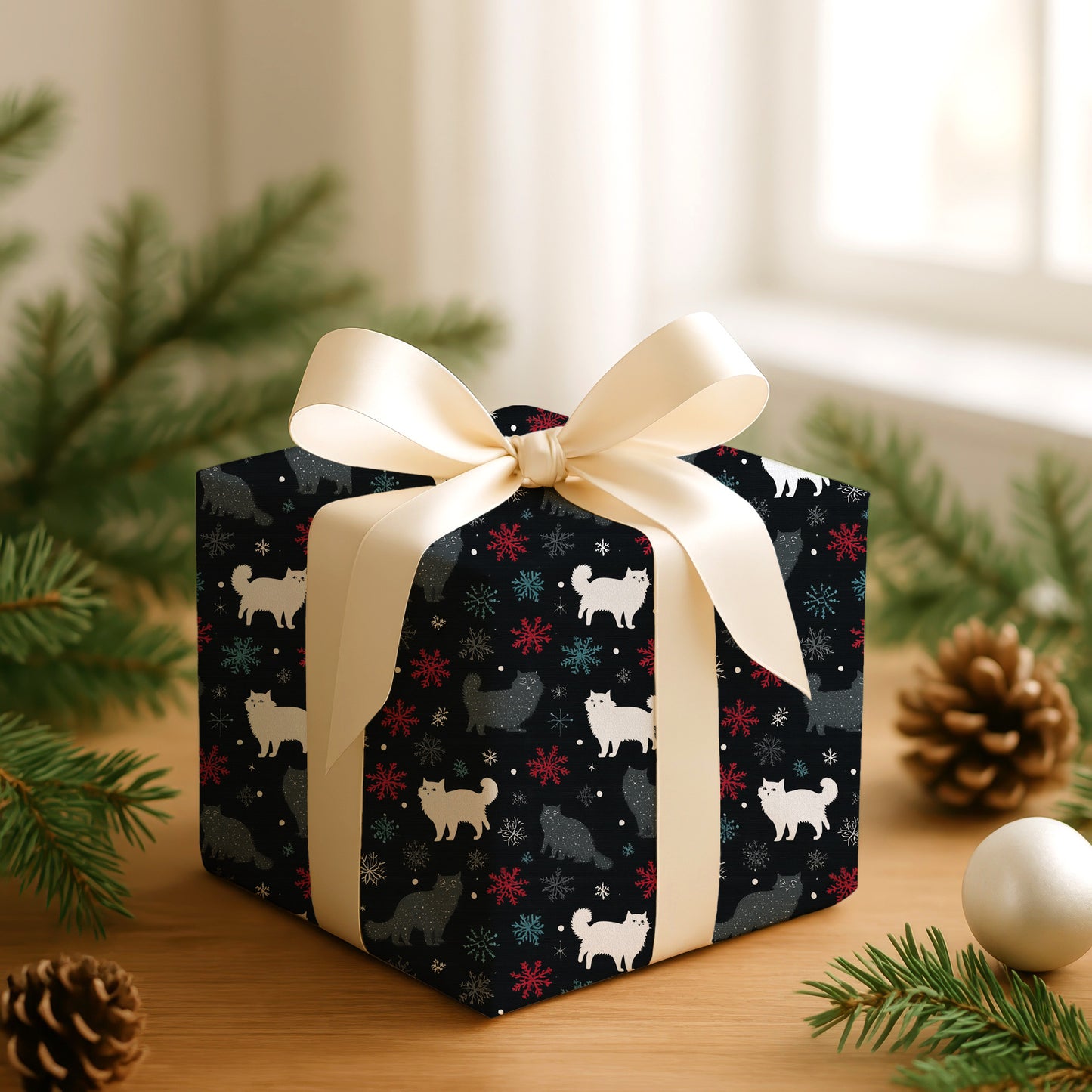 Winter's Playful Feline Dance