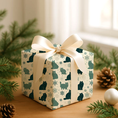 Feline Silhouettes in Winter's Hush