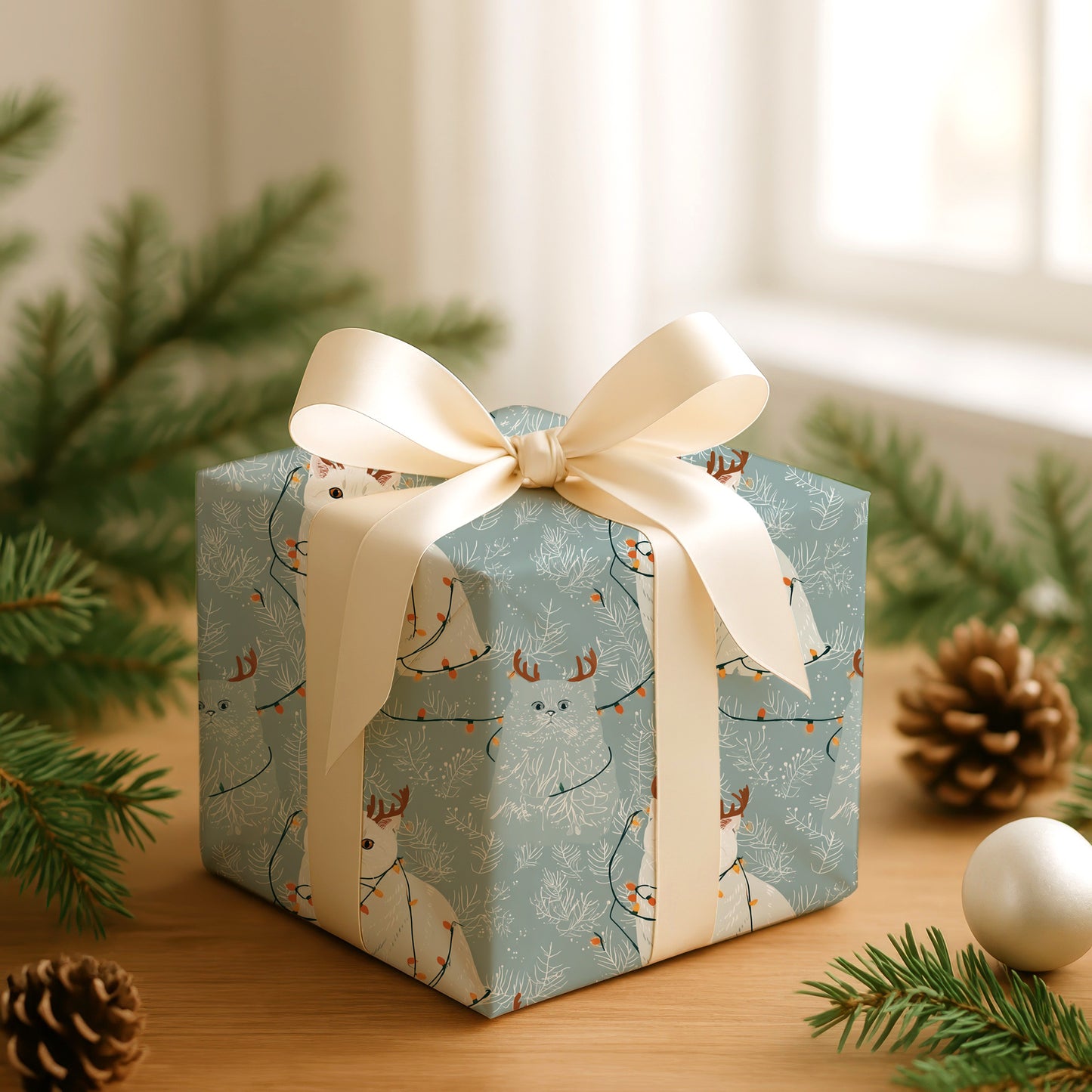 Reindeer Kitty's Festive Tangle