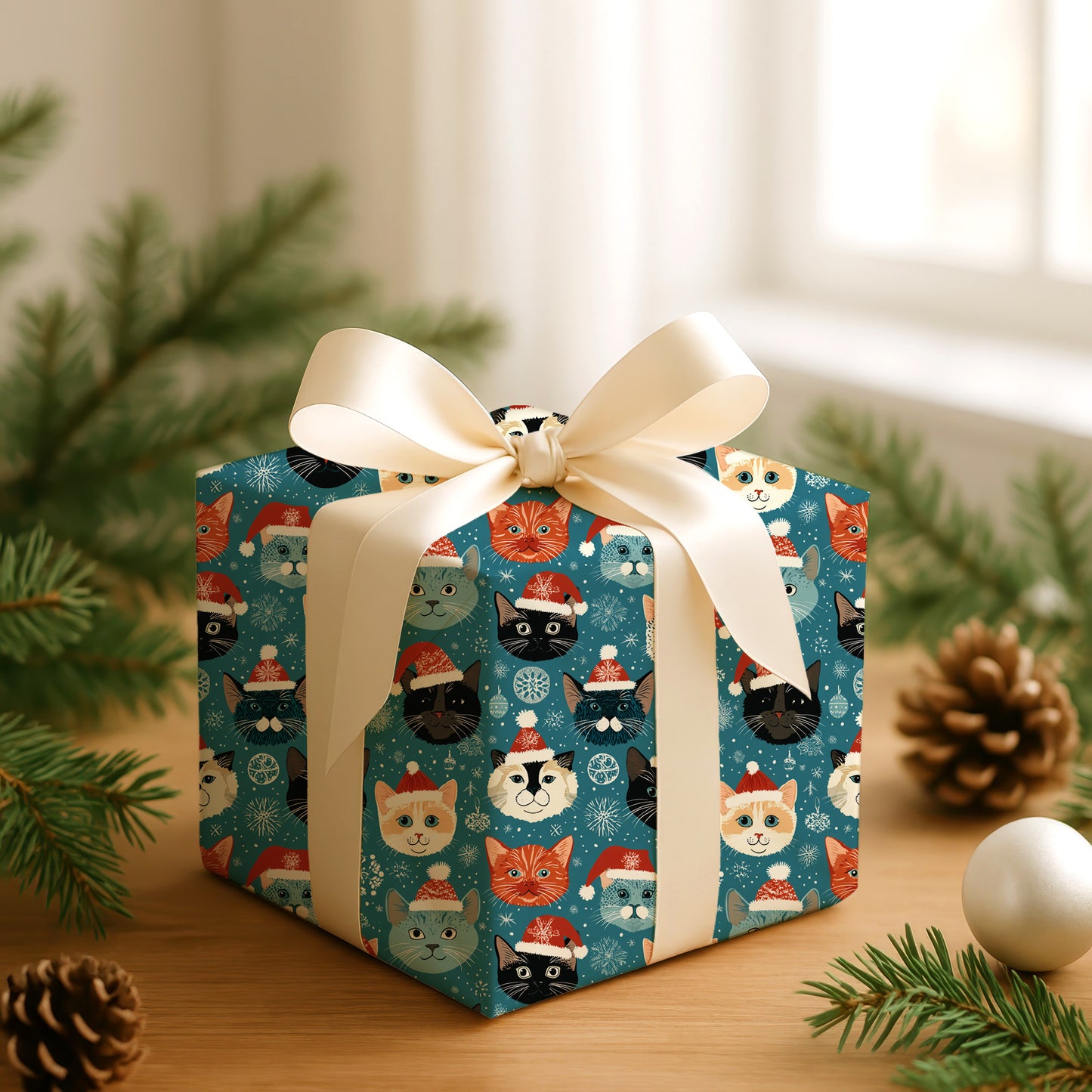 Festive Felines in Snowy Reverie