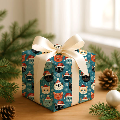 Festive Felines in Snowy Reverie