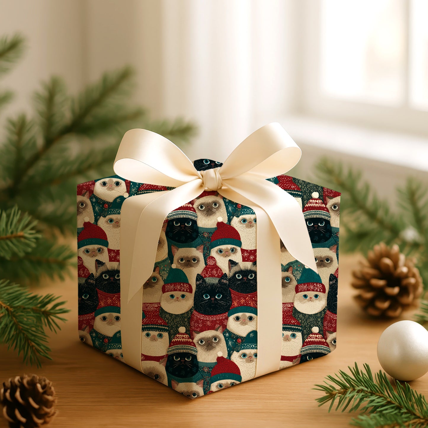 Cozy Cats Wear Winter's Warmth