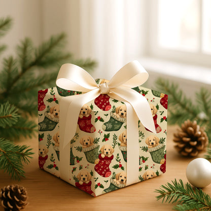 Puppy-Filled Stockings of Yuletide Cheer