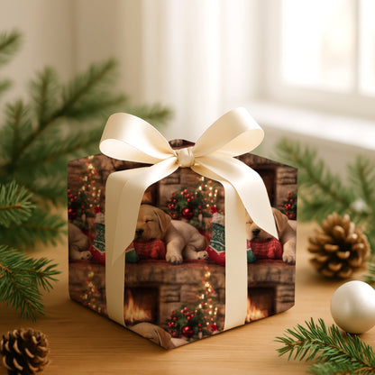 Cozy Paws Beside Christmas Flames