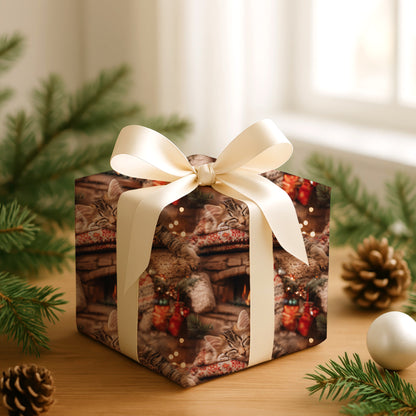 Soft Paws Meet Firelight's Glow