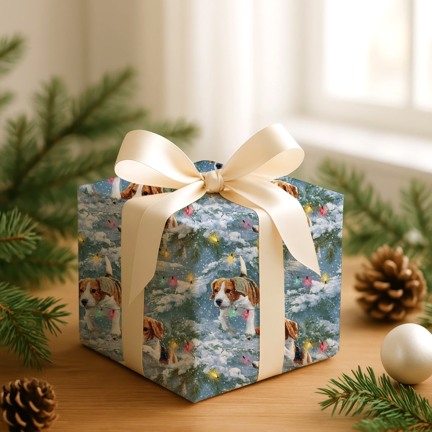 Playful Paws Dancing Through Snowfall