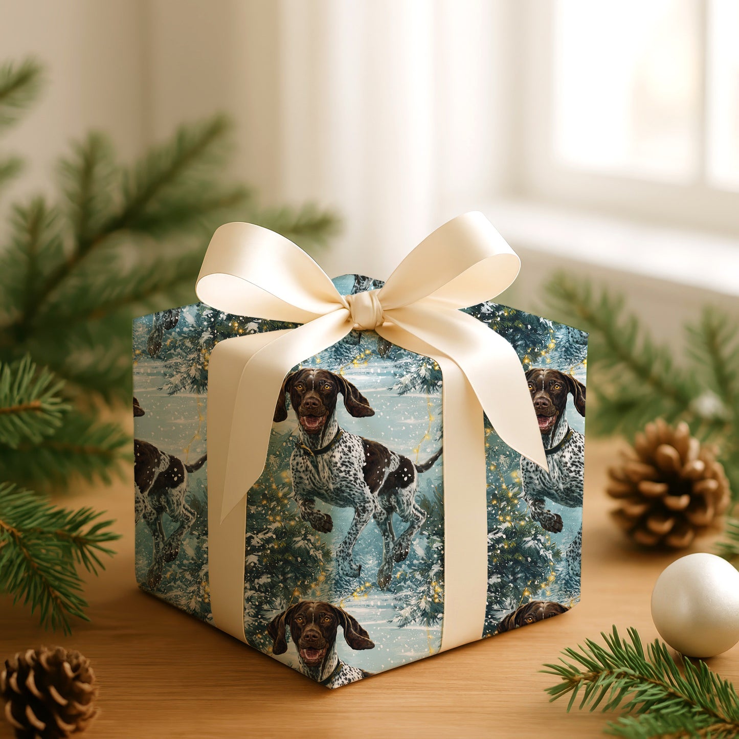 Playful Paws Through Winter's Glow