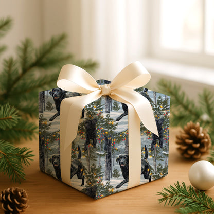 Black Labs Dance Through Festive Snow