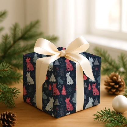 Frenchies Dancing Through Snowfall