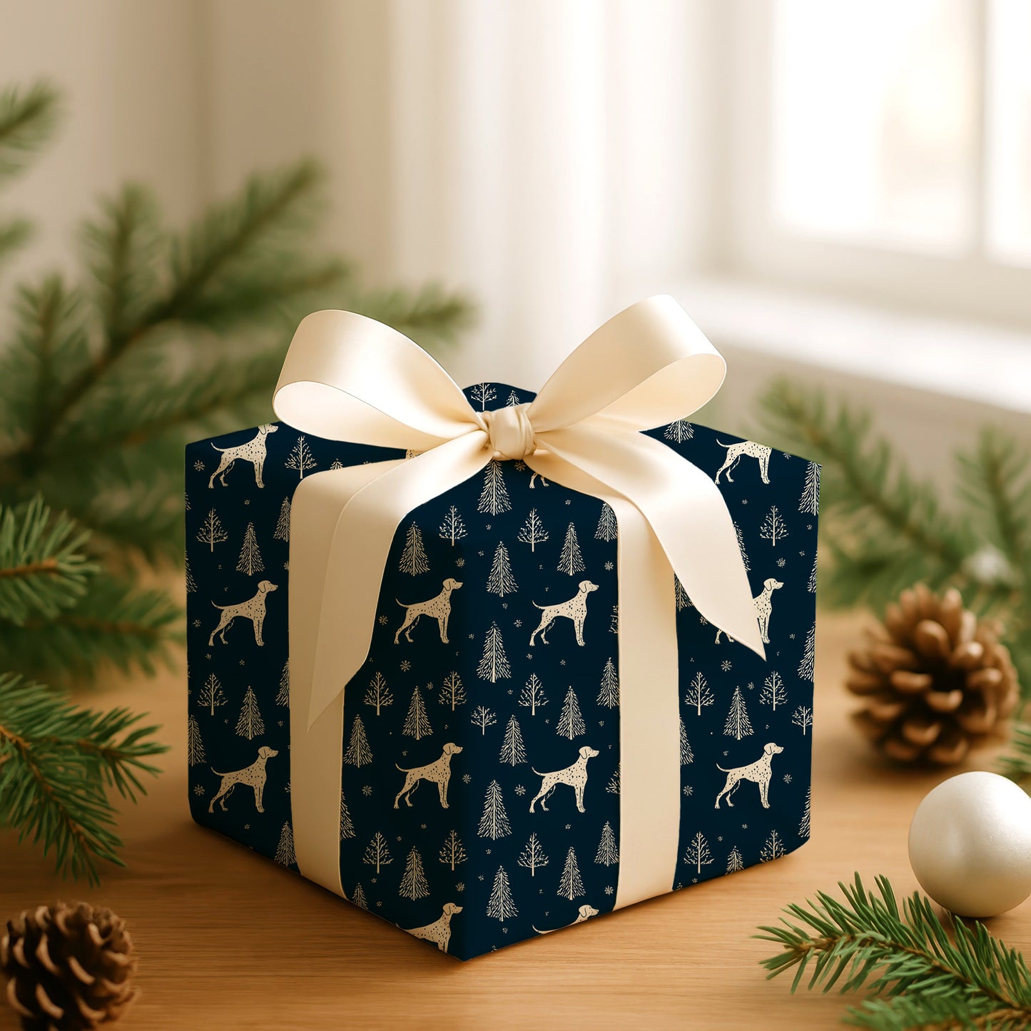 Spotted Companions Roam Winter's Canvas