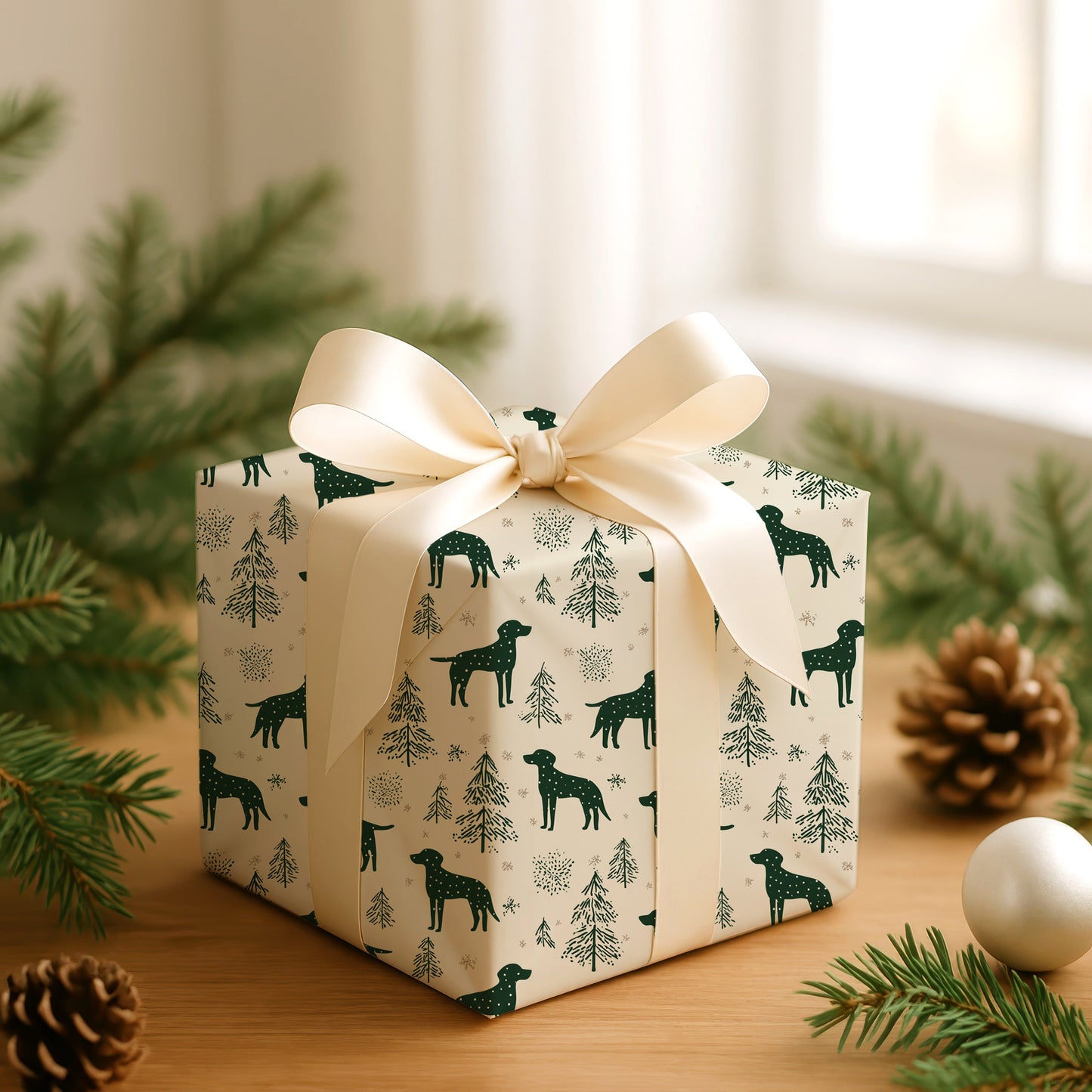 Paws And Pines Through Winter's Calm