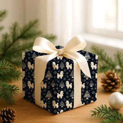 Poodles Dance Through Winter's Pattern