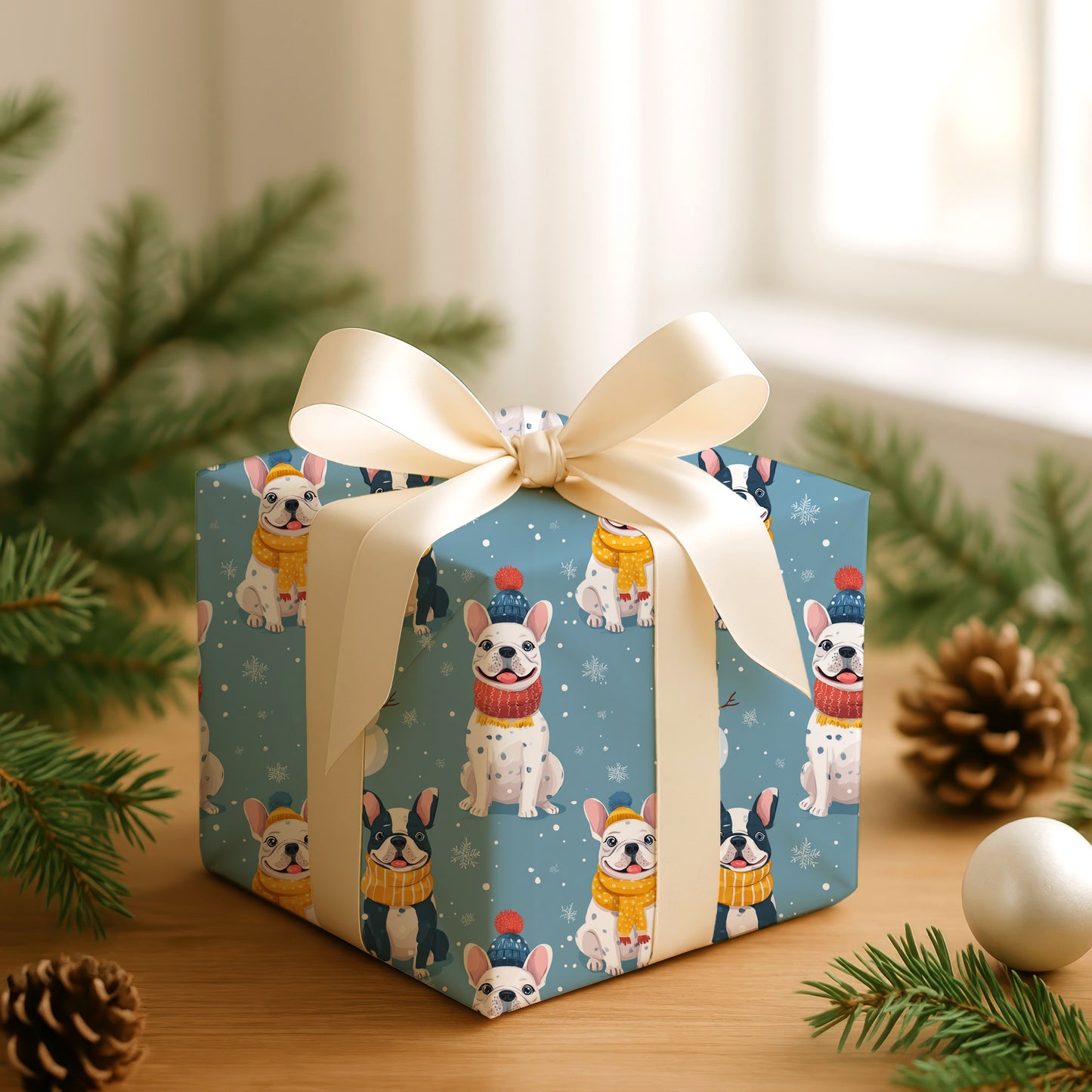 Winter Companions: Merry French Bulldogs