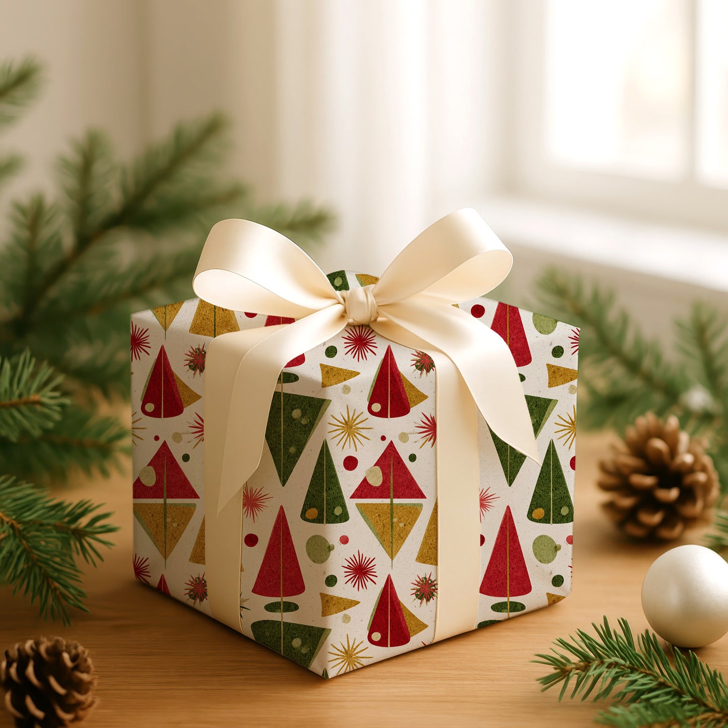 Geometric Forest Celebrates Winter