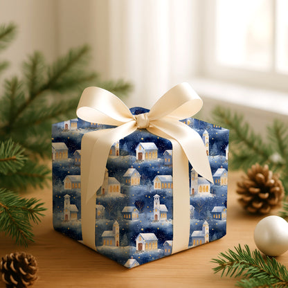 Starlight Softly Blankets Winter's Village