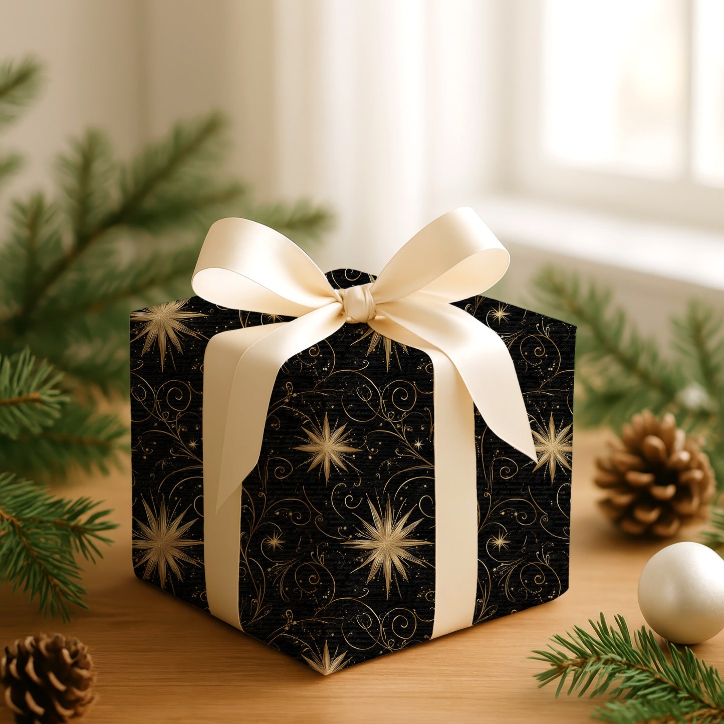 Golden Stardust Dances Midnight Waves