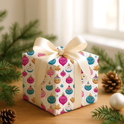 Cheerful Ornaments Dancing Through Festivity