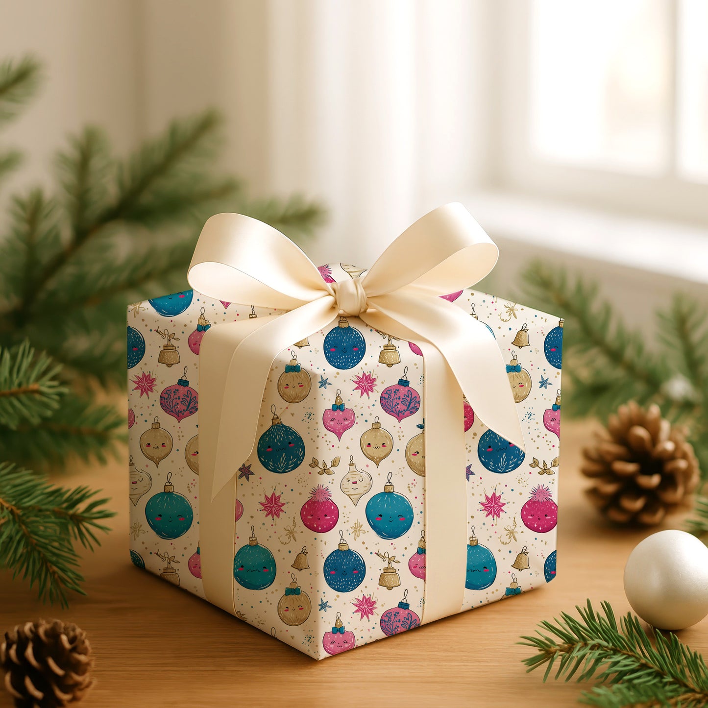 Jolly Ornaments Dance Their Winter Tale