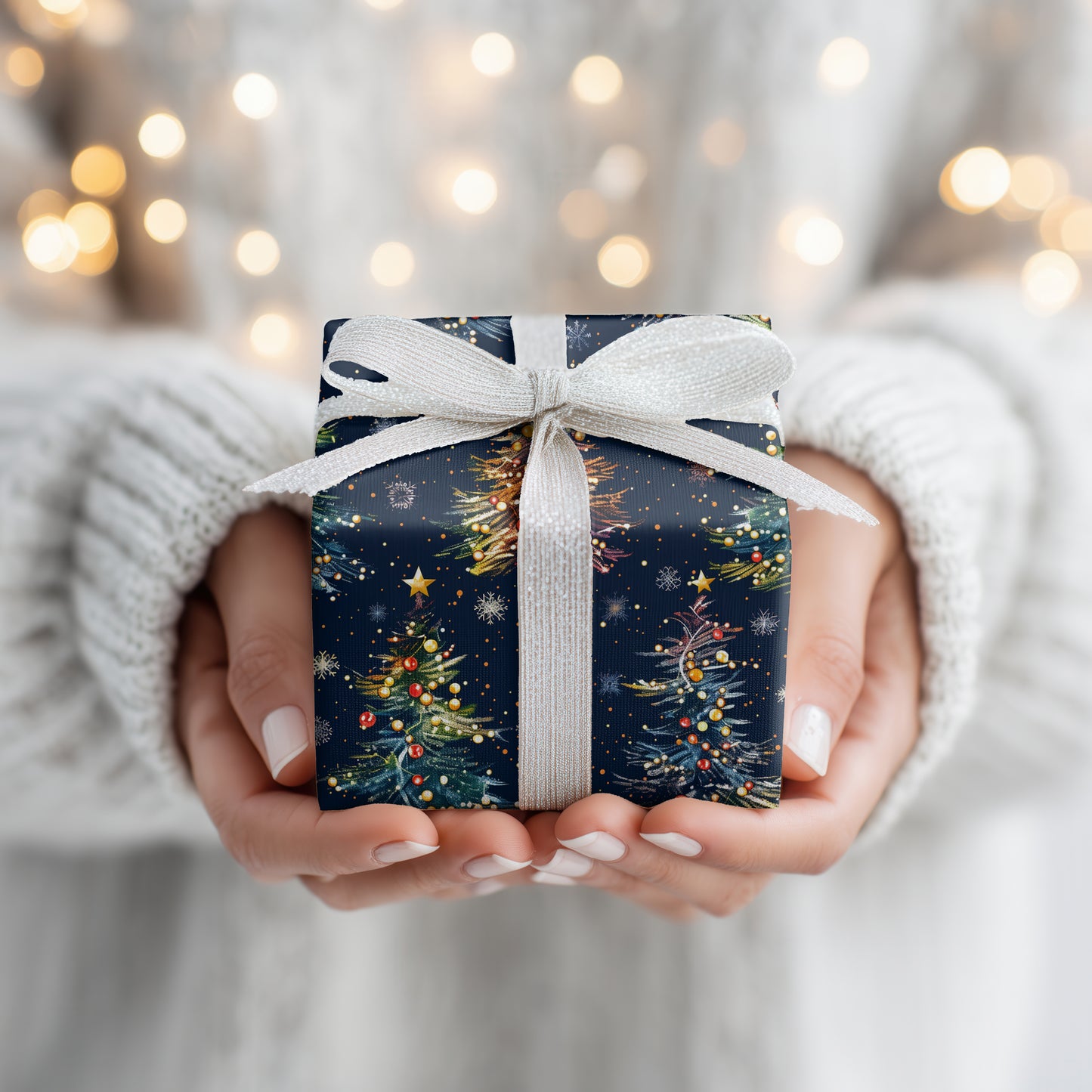 Midnight Stars Dance With Evergreens