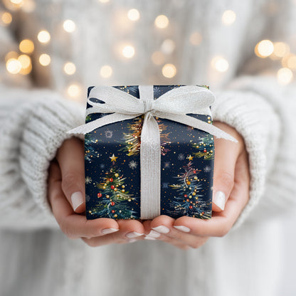 Midnight Stars Dance With Evergreens