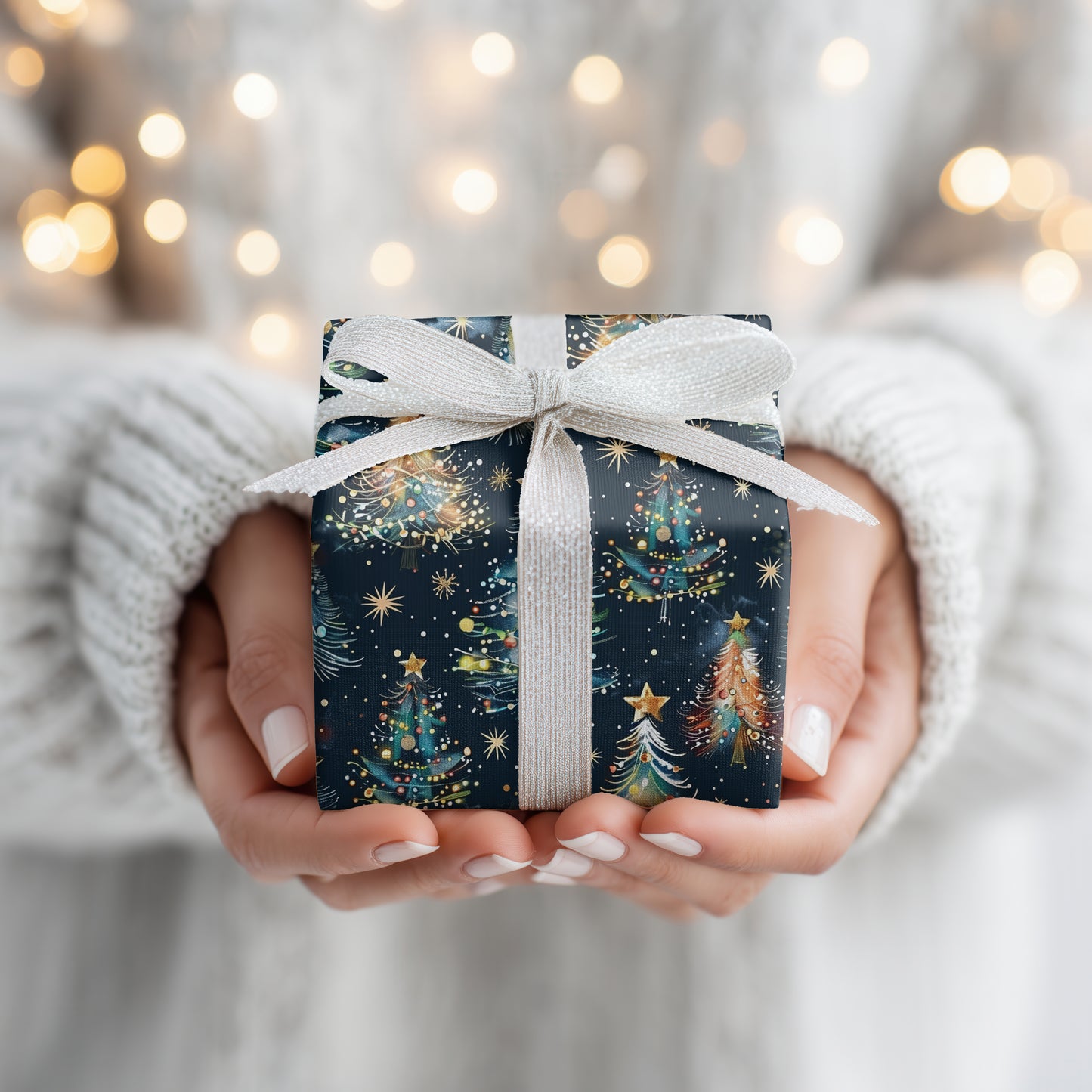 Starlight Dances Through Festive Pines