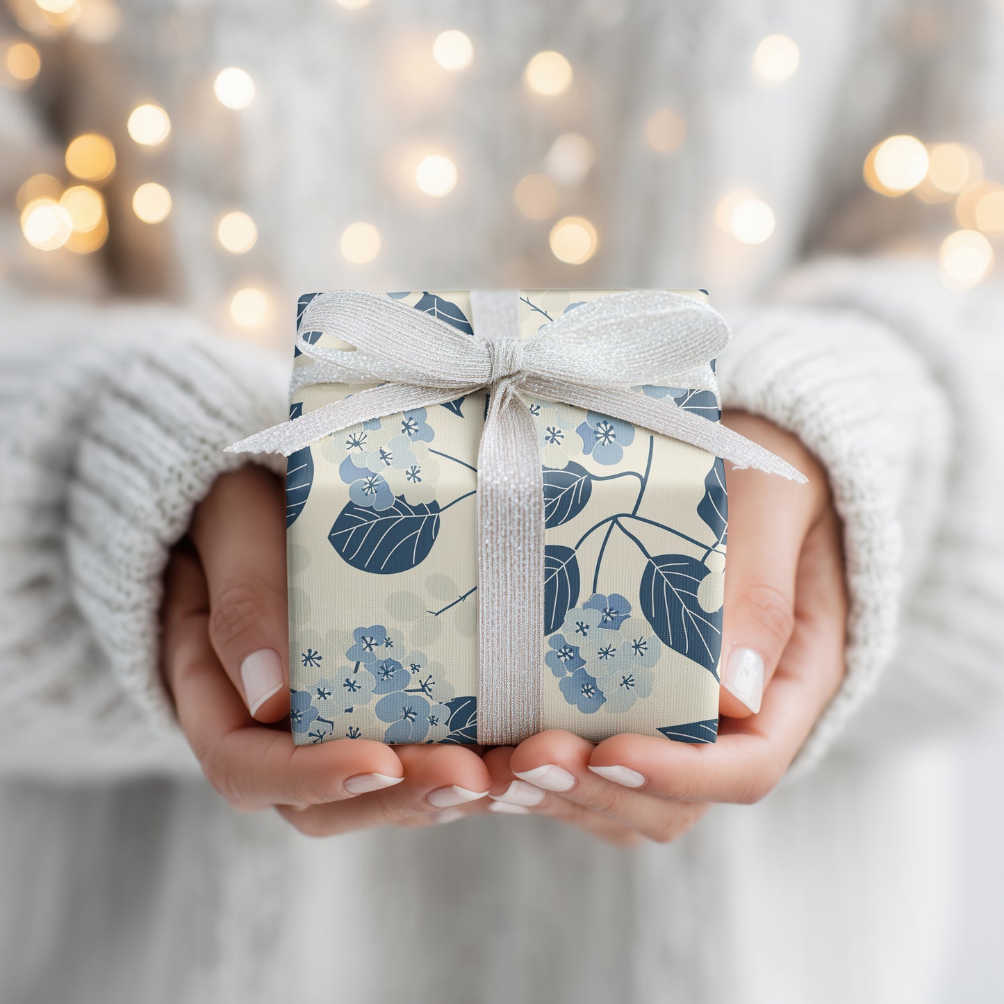 Blue Flowers Dance Between Leaves