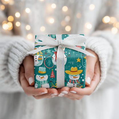 Snowmen Dance Through Winter's Palette