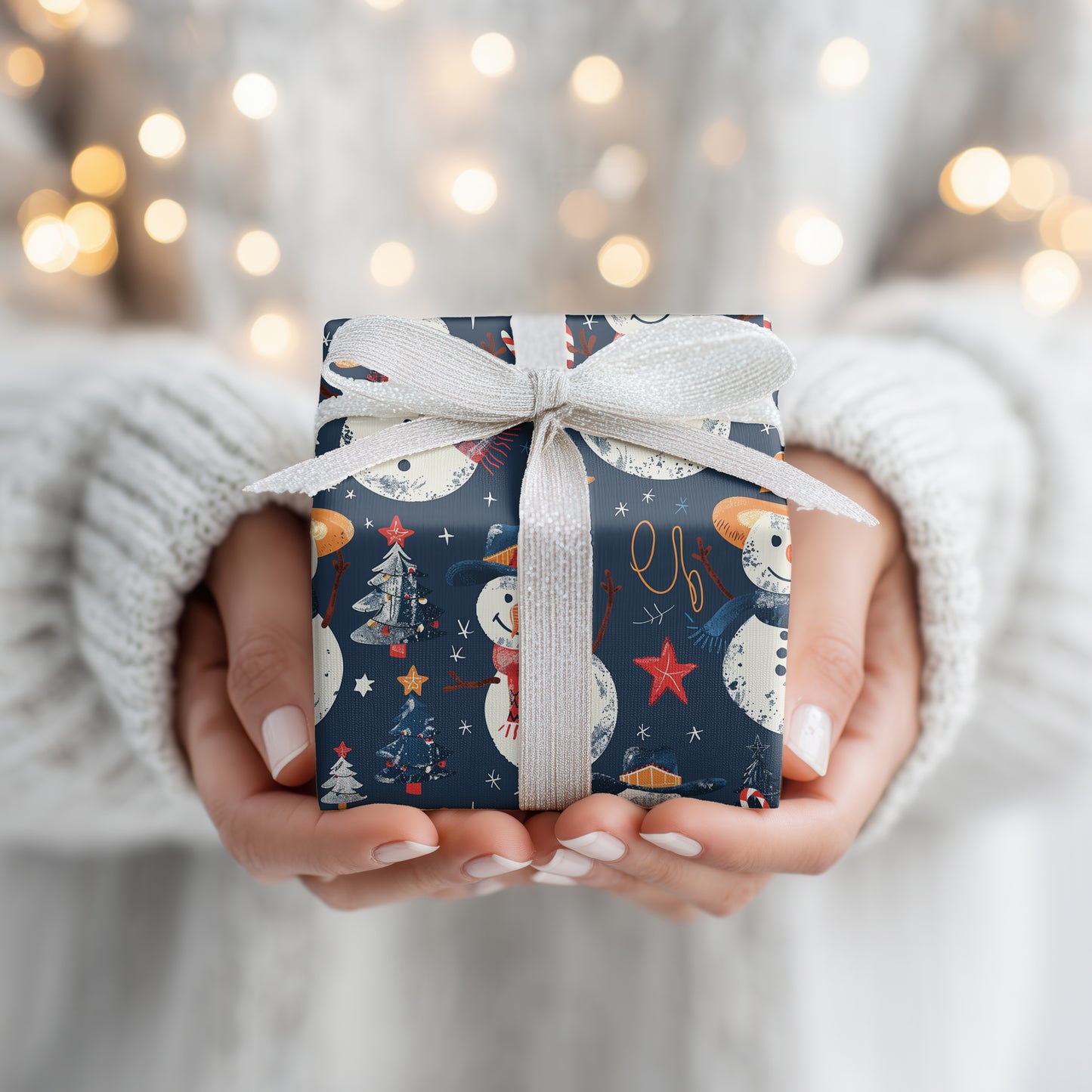 Snowmen's Merry Twirl Through Winter Night