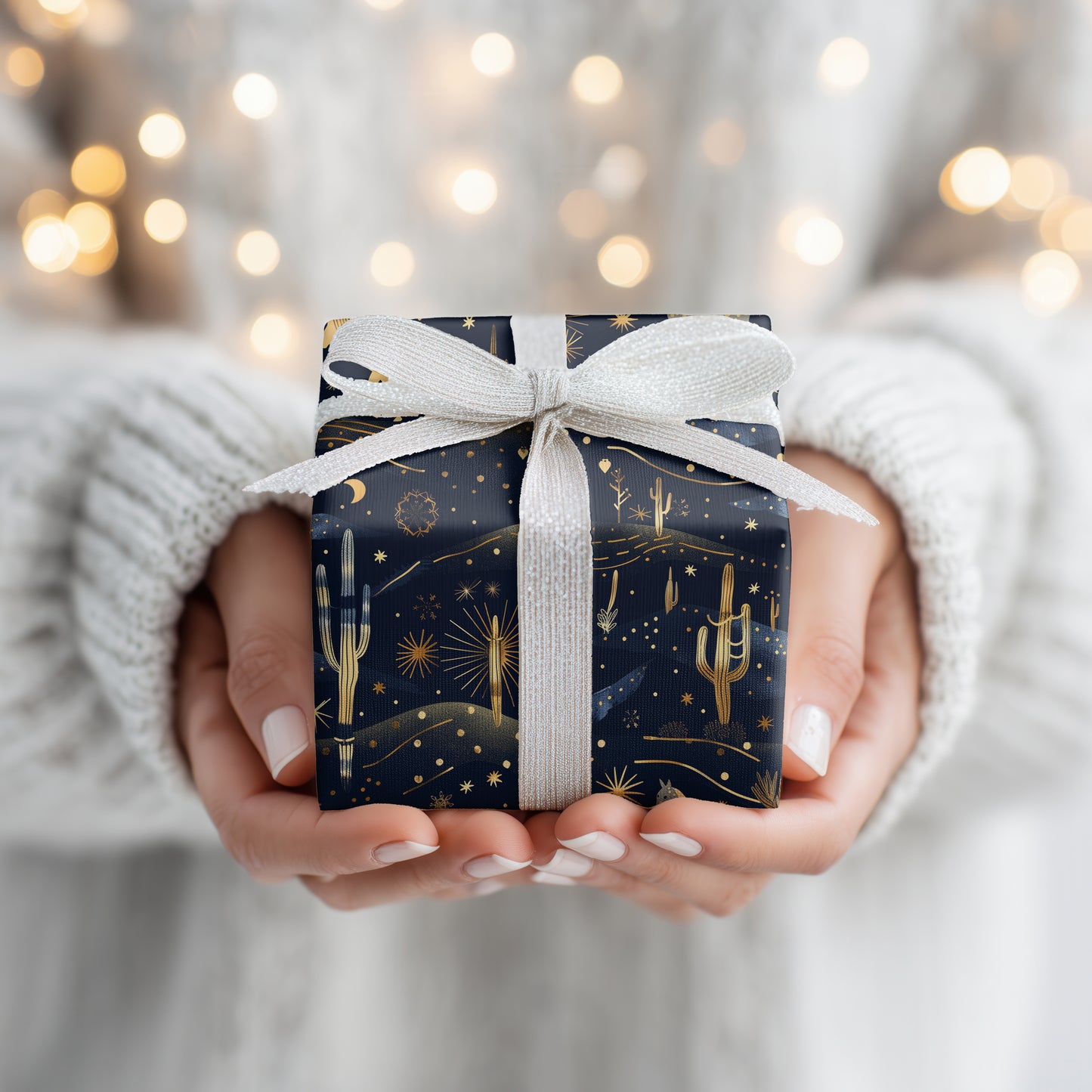 Starlit Saguaros Dance Midnight