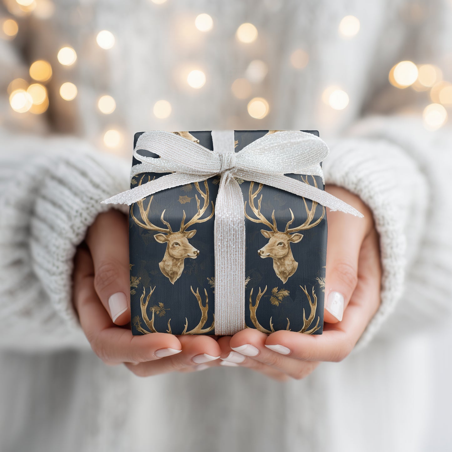 Noble Stags Dance Winter's Pattern