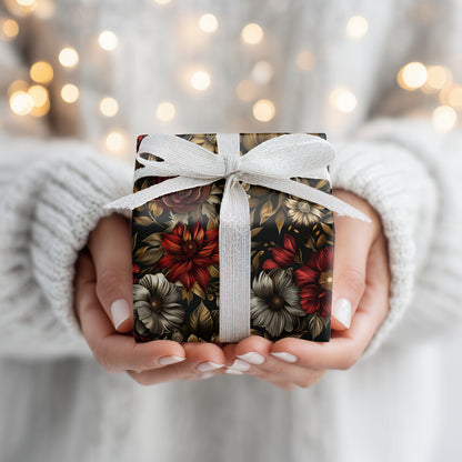 Midnight Blooms In Golden Shadows