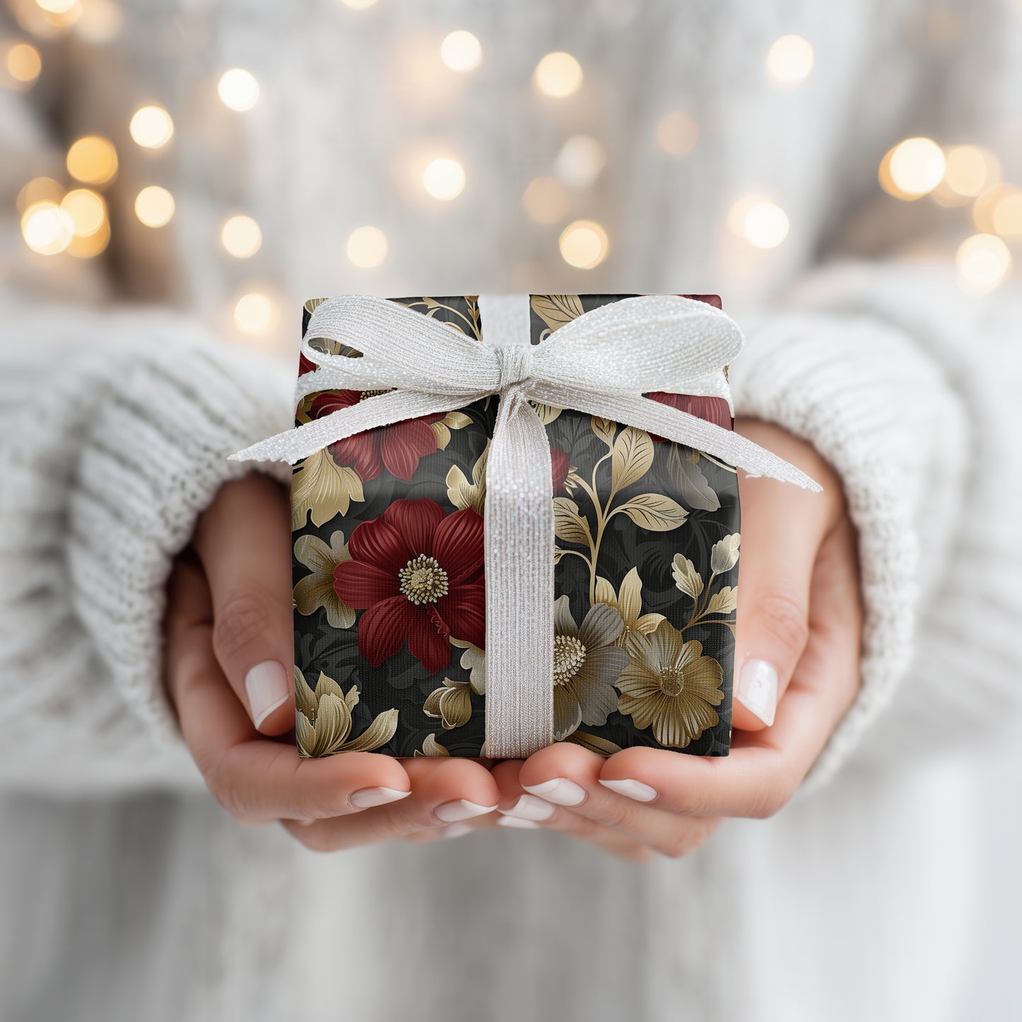 Dark Blooms Dancing Midnight Silk