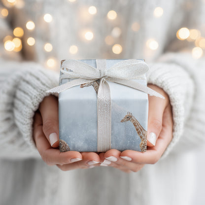 Giraffes Dance Through Silent Snowfall