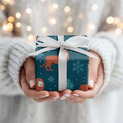 Lions Dance Between Winter's Crystals