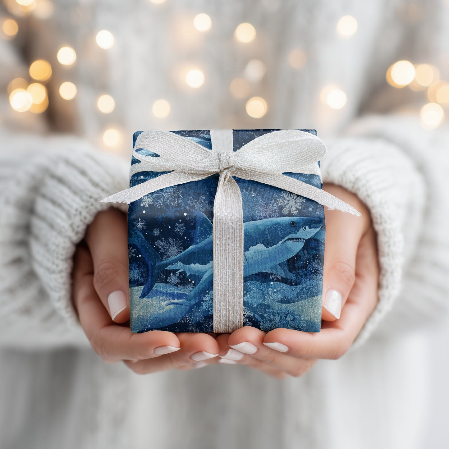 Frost Fins Swimming Through Midnight