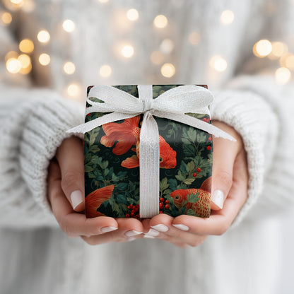 Crimson Scales Dance Through Evergreen